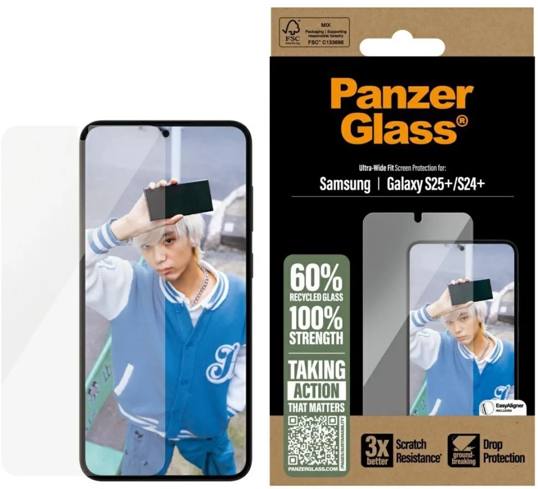 PanzerGlass Ultra-Wide Fit Screenprotector S25 Plus - Case Friendly