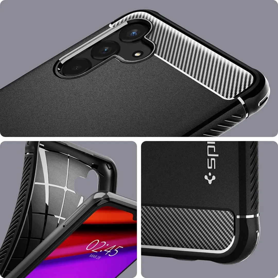 Spigen Rugged Armor ACS04692 Hoesje - Samsung Galaxy A13 5G/A04s - Zwart