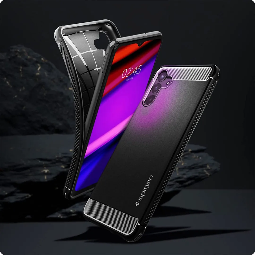 Spigen Rugged Armor ACS04692 Hoesje - Samsung Galaxy A13 5G/A04s - Zwart