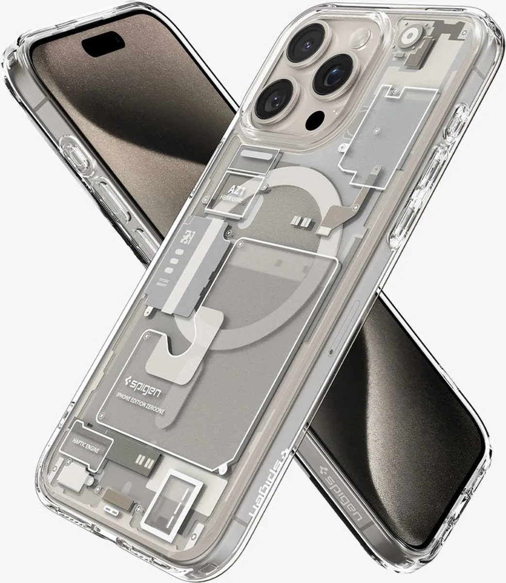 Spigen Ultra Hybrid MagSafe Hoesje iPhone 15 Pro - Titanium - 8809971221054 - afbeelding 4 van 6