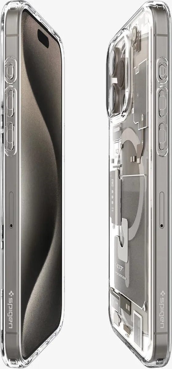 Spigen Ultra Hybrid MagSafe Hoesje iPhone 15 Pro - Titanium - 8809971221054 - afbeelding 6 van 6