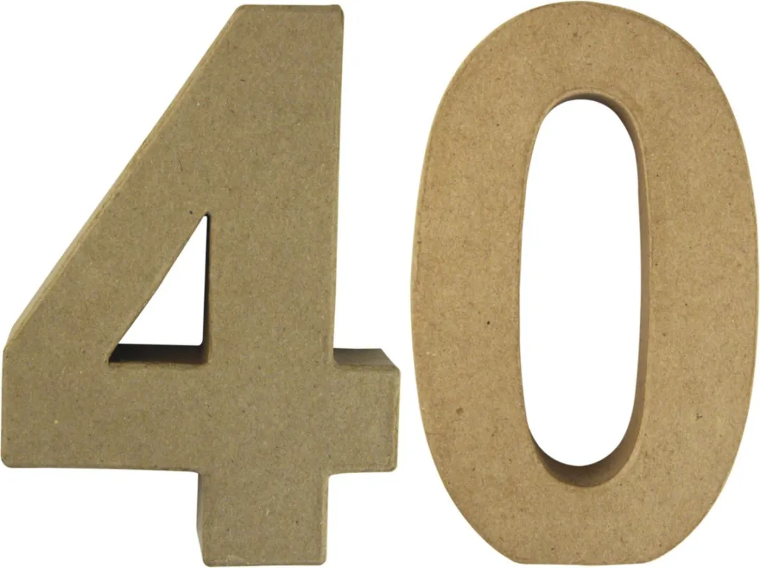 Rayher Papier Mâché 3D Cijfer 40