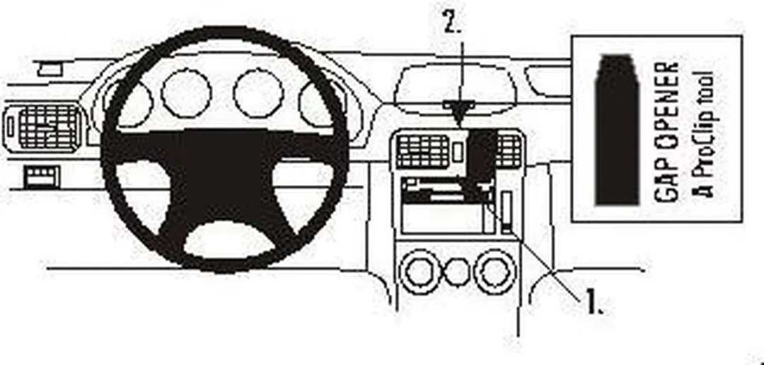 Brodit ProClip Zwart ABS Houder - Subaru Forester 2003-2007 - 853138