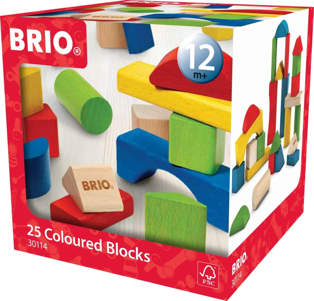 BRIO Wooden Toys Blokken Gekleurd