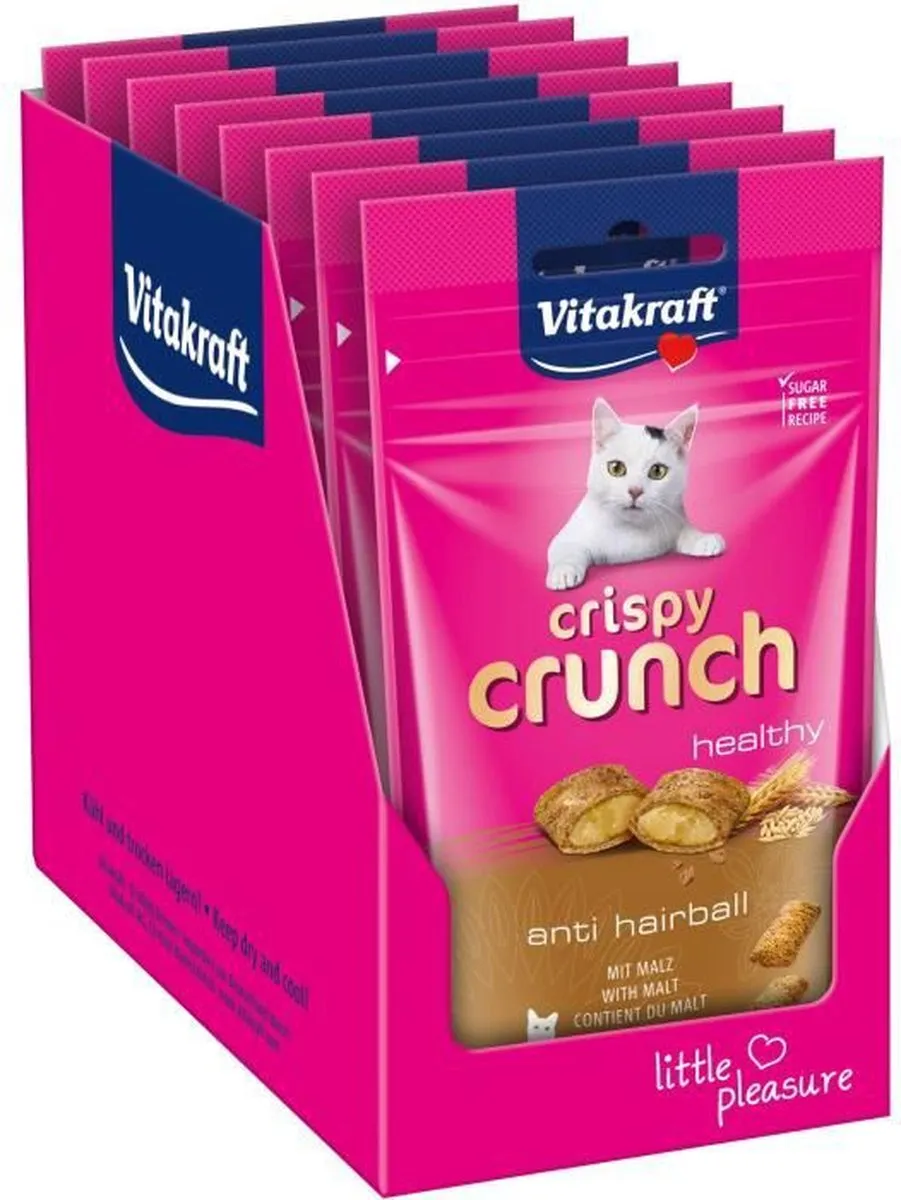 Vitakraft Crispy Crunch Dental Malt Katten Snack Anti Haarbal