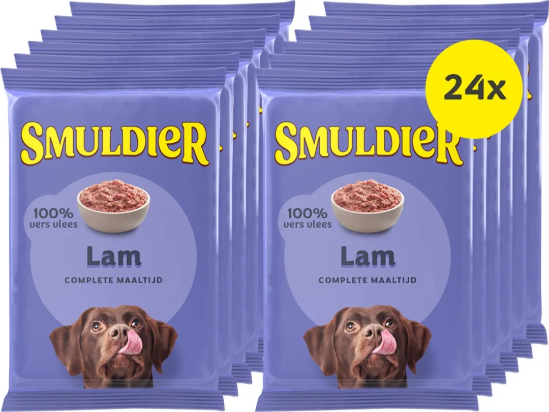Smuldier Lam Diepvries Hondenvoer - 24 Stuks