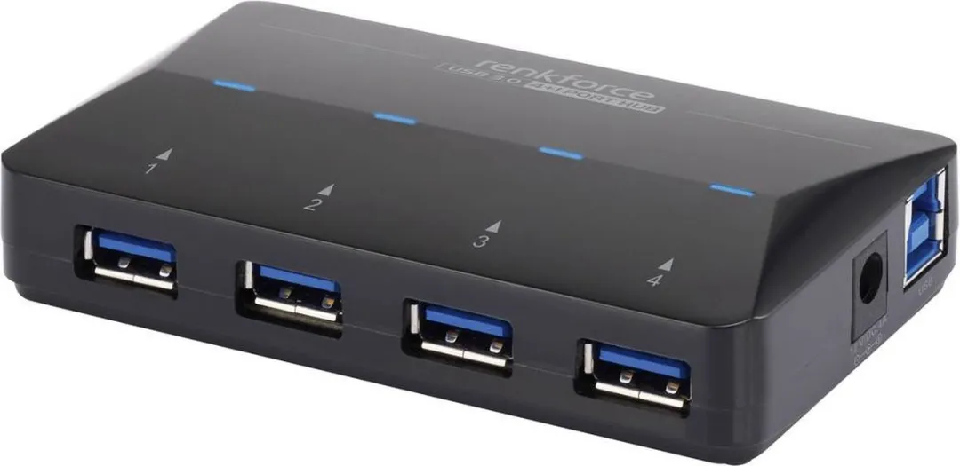 Renkforce USB 3.0 Hub 4 Poorten - Zwart