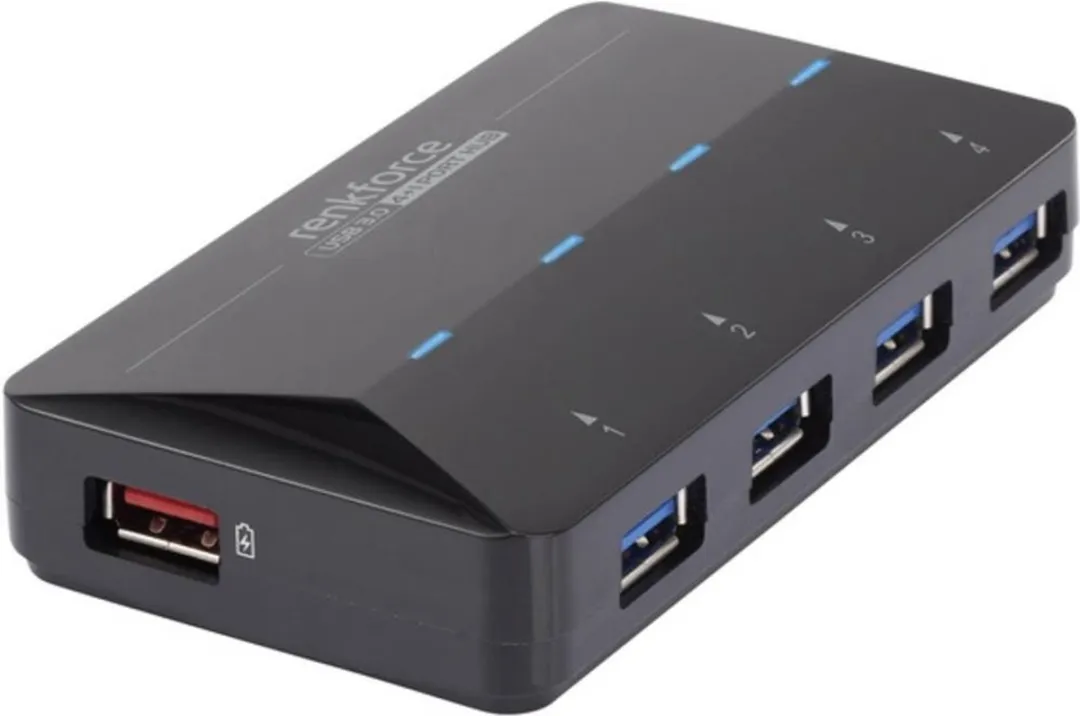 Renkforce USB 3.0 Hub 4 Poorten - Zwart
