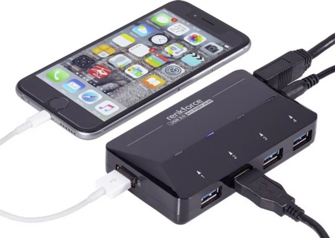 Renkforce USB 3.0 Hub 4 Poorten - Zwart