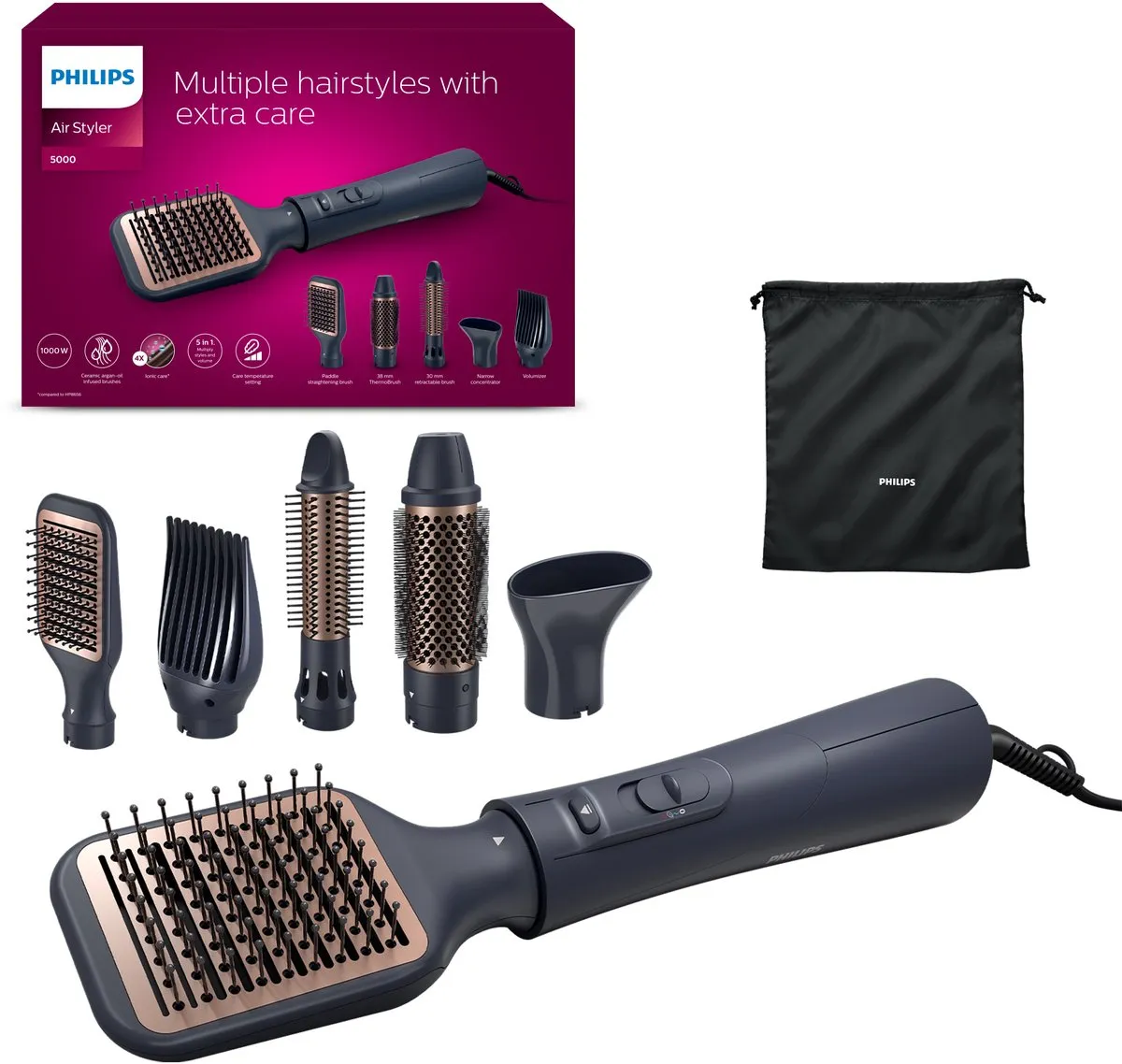 Philips 5000 Series BHA530/00 Air Styler - Zwart