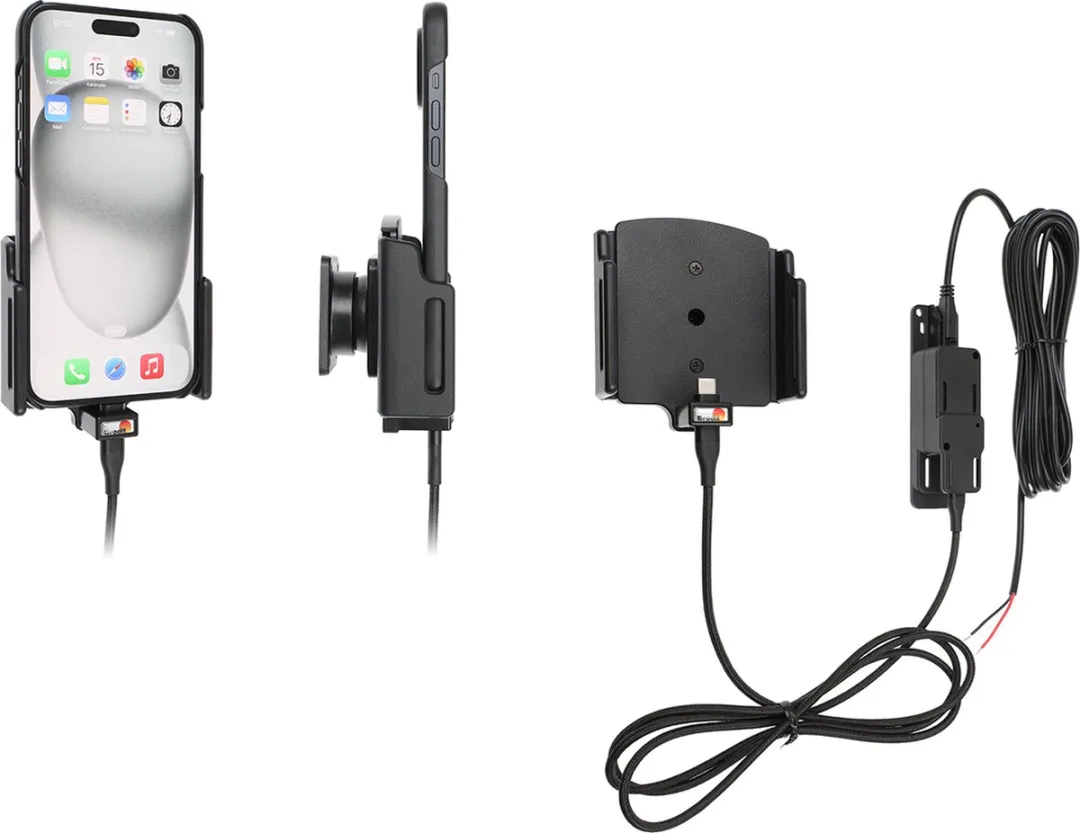 Brodit h/l USB-C Verstelbaar 75-89mm iPhone 15 Plus/Pro Max