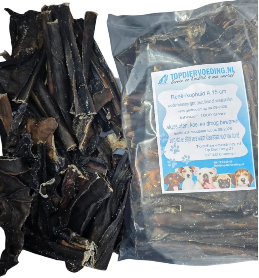 Topdiervoeding Kophuid Ree Hondensnack 15cm - 1kg