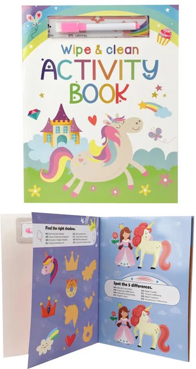 Toi-Toys Herbruikbaar Activiteitenboek Eenhoorn