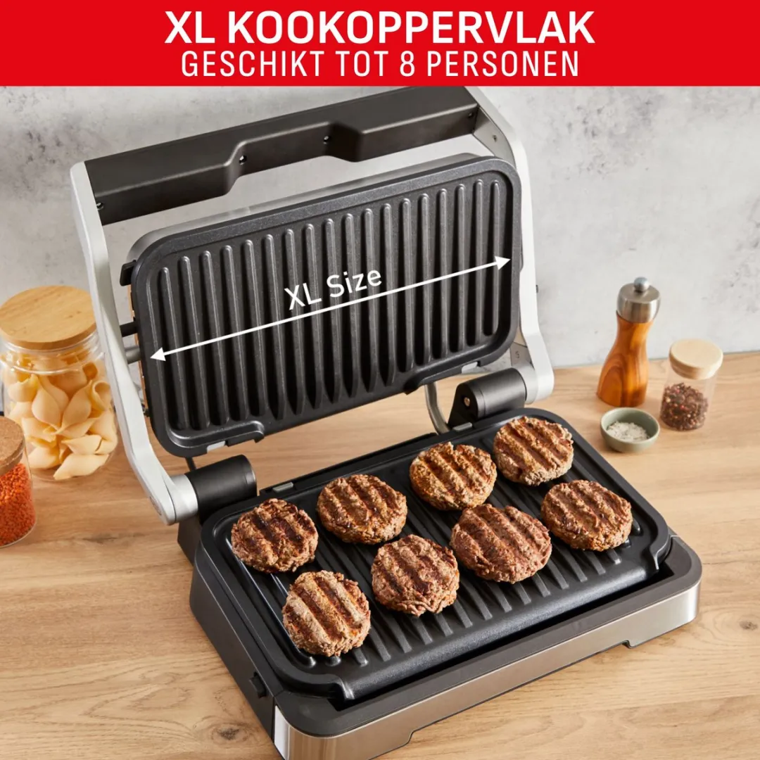 Tefal OptiGrill 4in1 XL GC784D Contactgrill - 2200W - Zilver