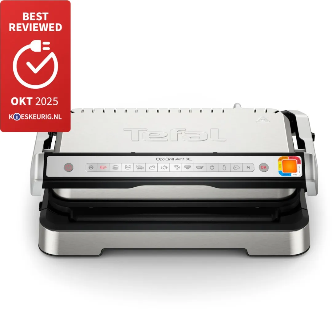 Tefal OptiGrill 4in1 XL GC784D Contactgrill - 2200W - Zilver