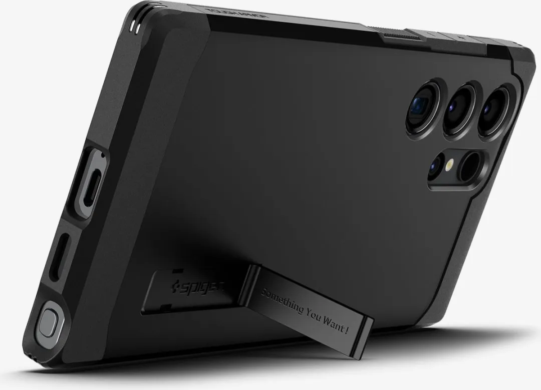 Spigen Tough Armor ACS07300 Hoesje - Samsung Galaxy S24 Ultra - Zwart