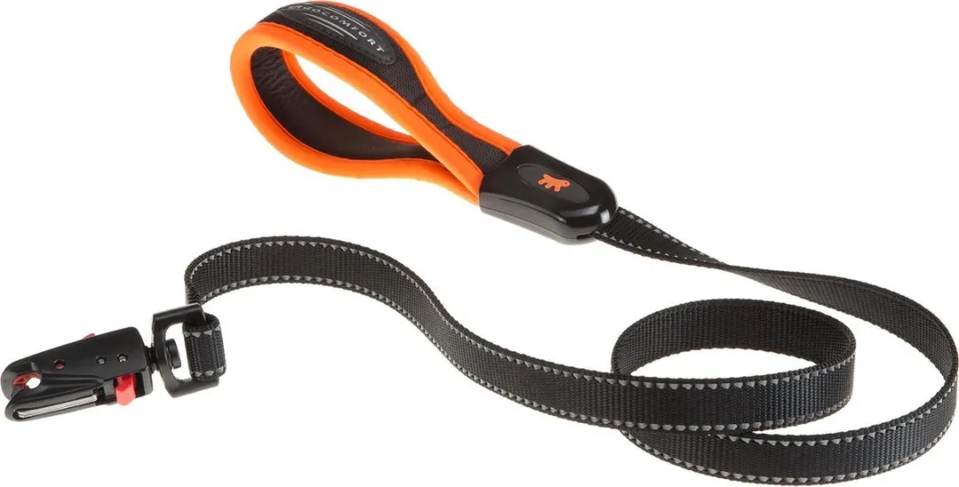 Ferplast Hondenlijn Ergocomf 2x120cm - Zwart/oranje