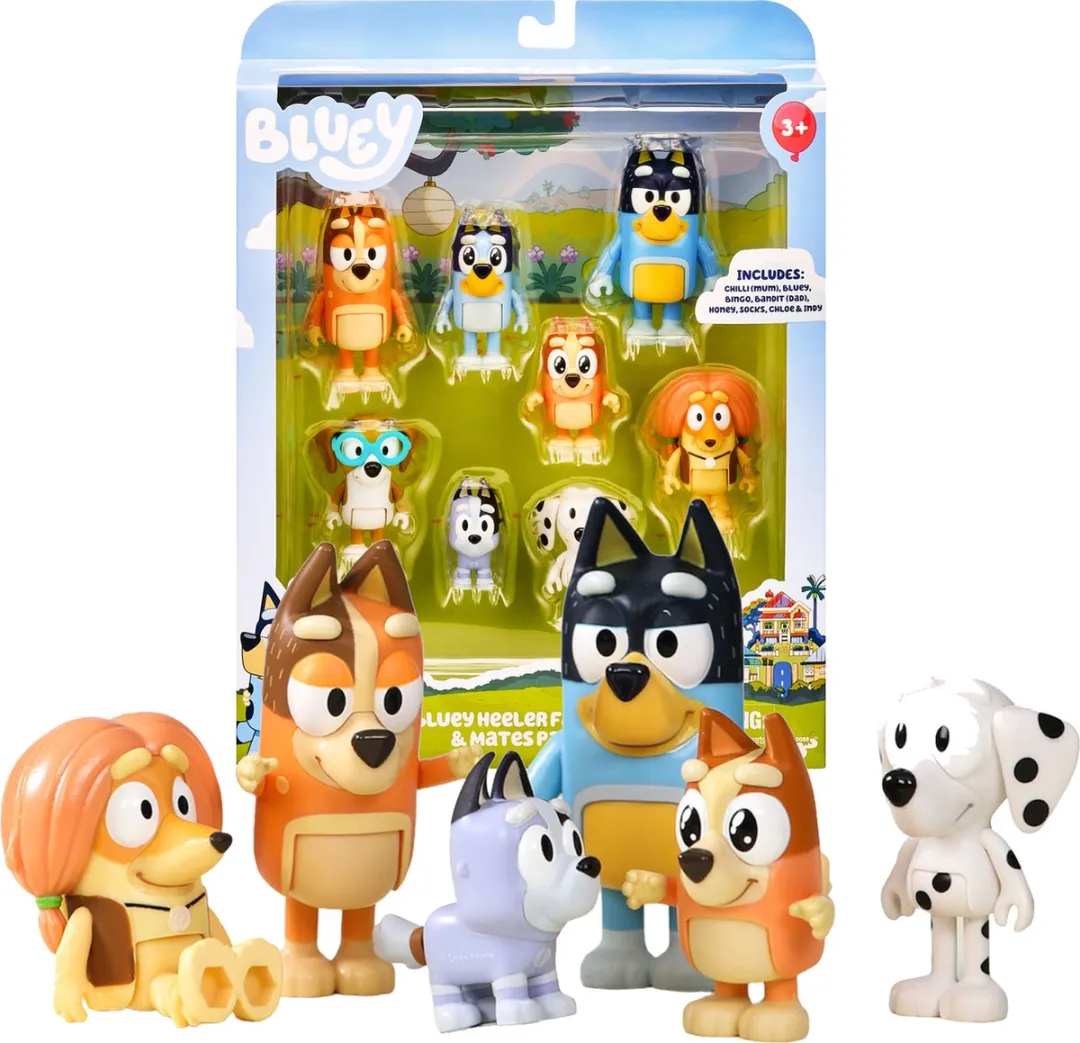 Moose Toys Bluey Familie & Vrienden Speelfiguren