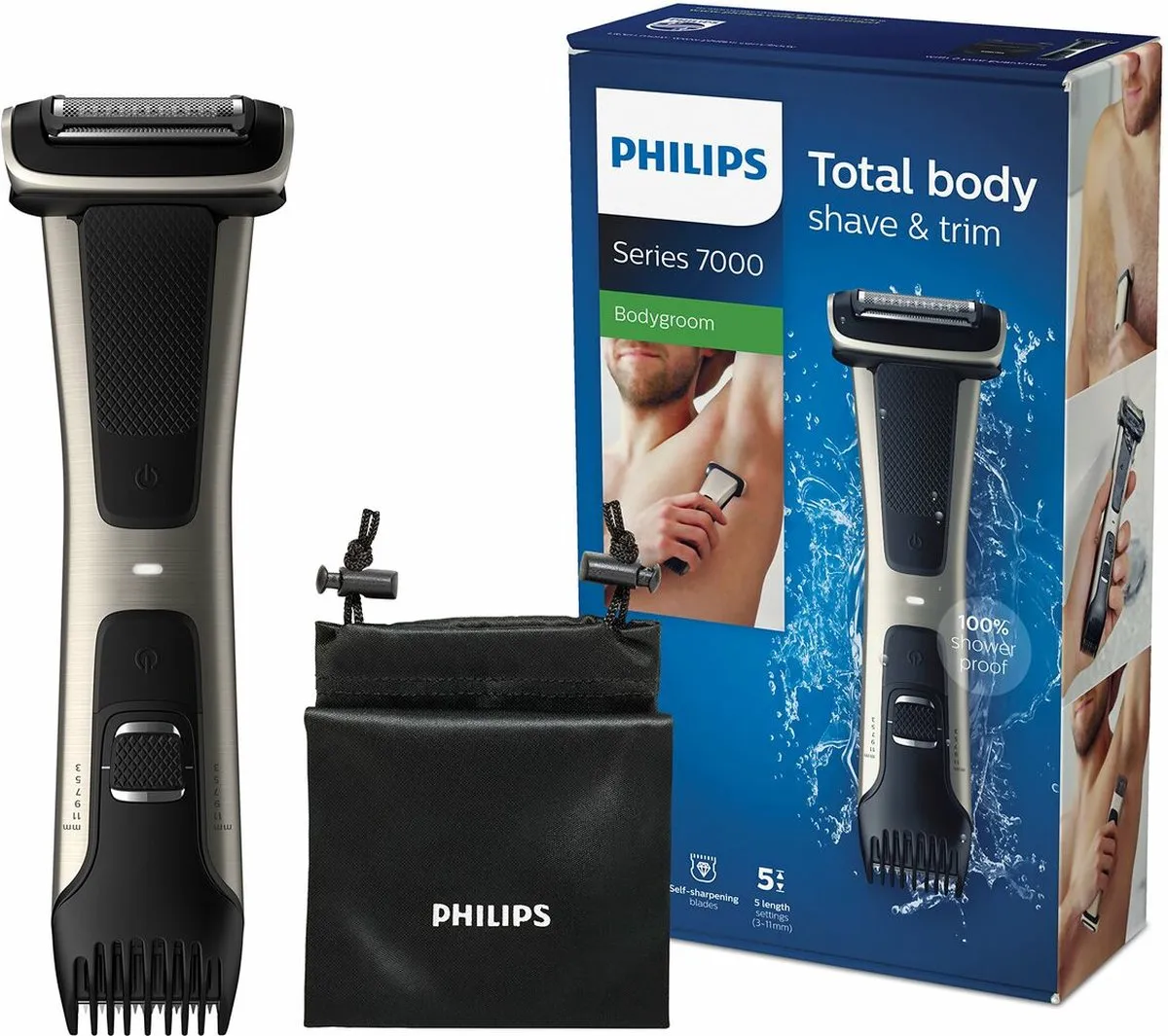 Philips BG7025/15 Bodygroom - Douchebestendig Zwart