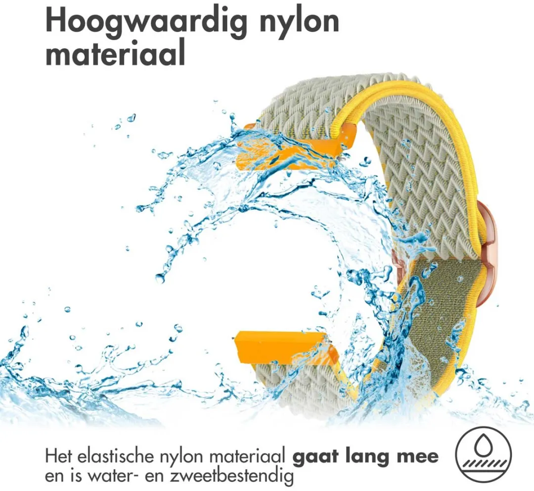 Imoshion Elastisch Nylonbandje 22mm - Smartwatch - Groen