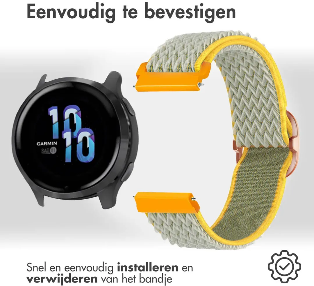Imoshion Elastisch Nylonbandje 22mm - Smartwatch - Groen