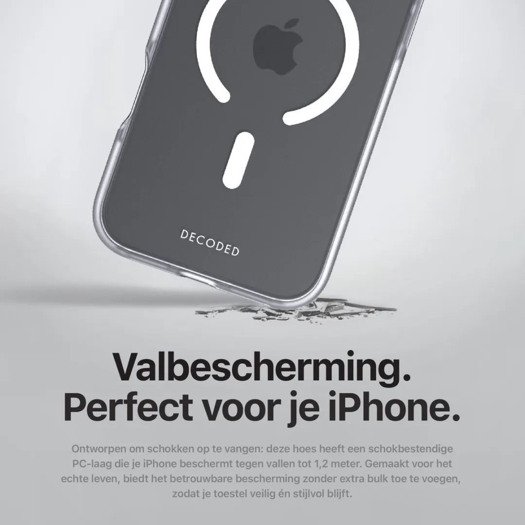 Decoded Clear Frosted Hoesje iPhone 17 Pro Max - Wit