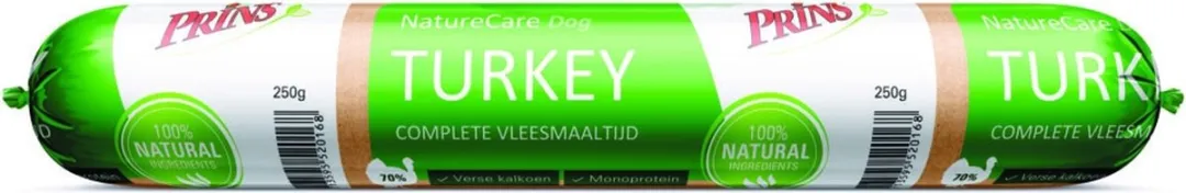 Prins NatureCare Hondenvoer Kalkoen 12x250g