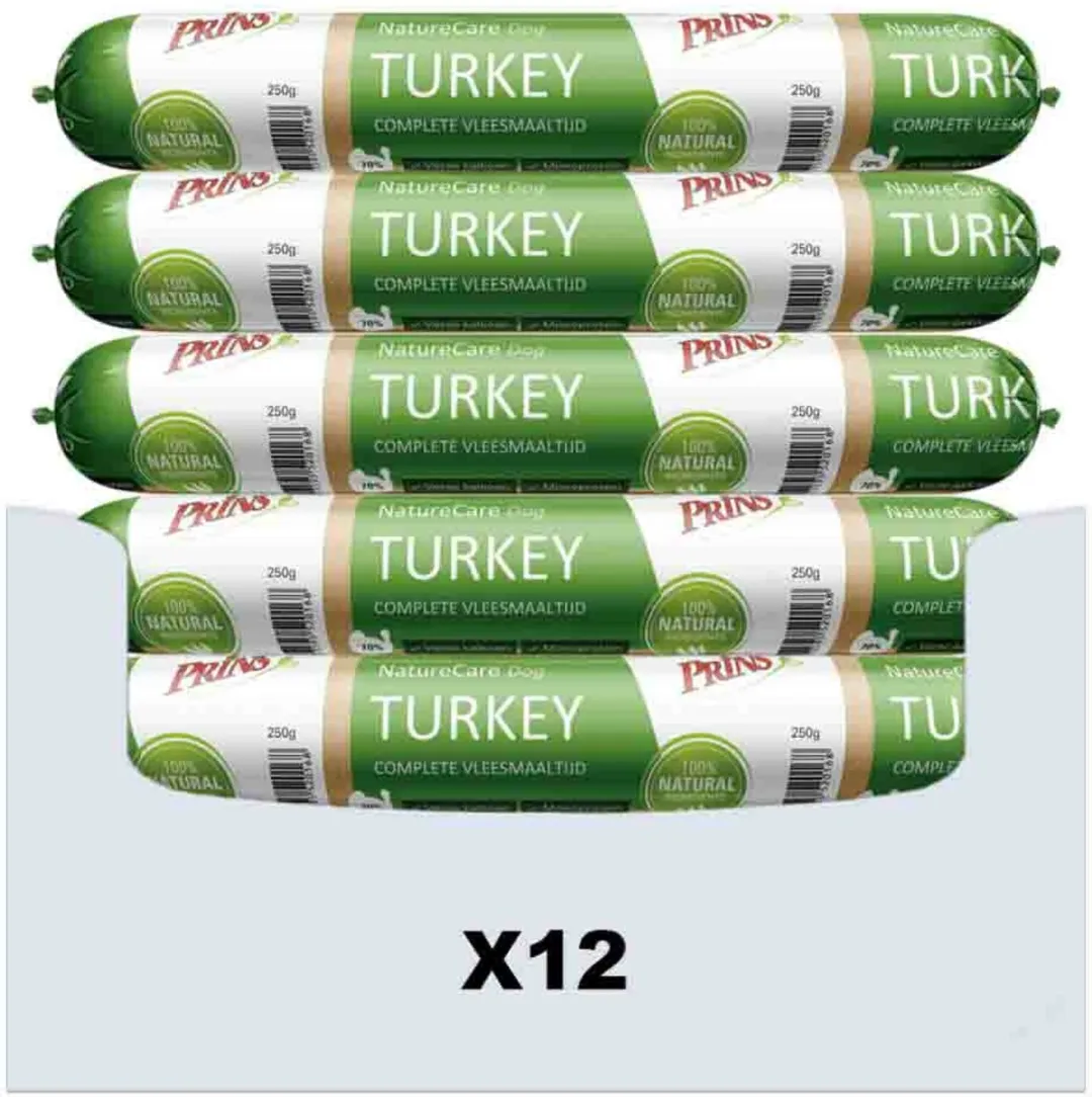 Prins NatureCare Hondenvoer Kalkoen 12x250g