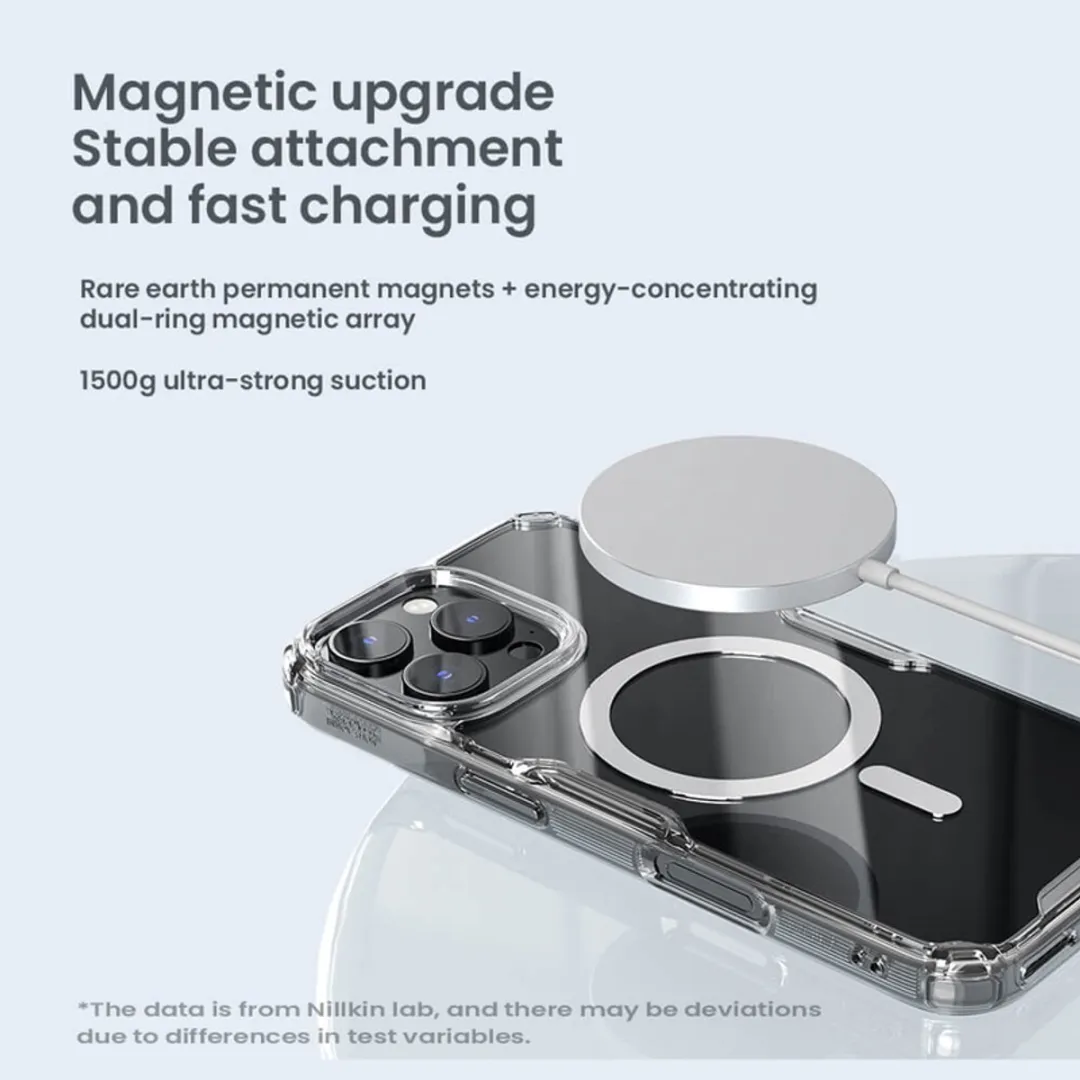 Nillkin Nature TPU Pro Magnetic iPhone 16 Pro Max Hoesje - Blauw - afbeelding 4 van 4