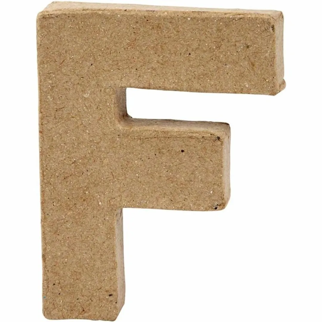 Creativ Company Letter F Papier-mâché 10cm - Bruin