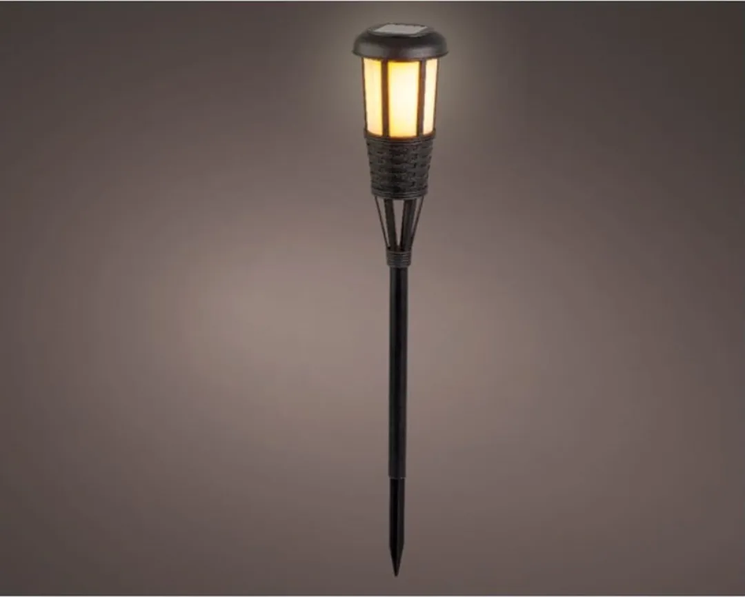 Lumineo Zonne Tuinfakkel 61cm - Zwart