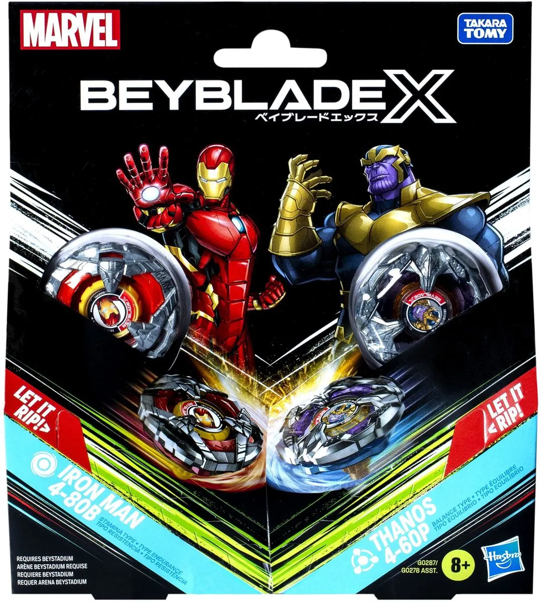 Hasbro Beyblade X Marvel Collab Iron Man vs. Thanos Multipack - HASG0287