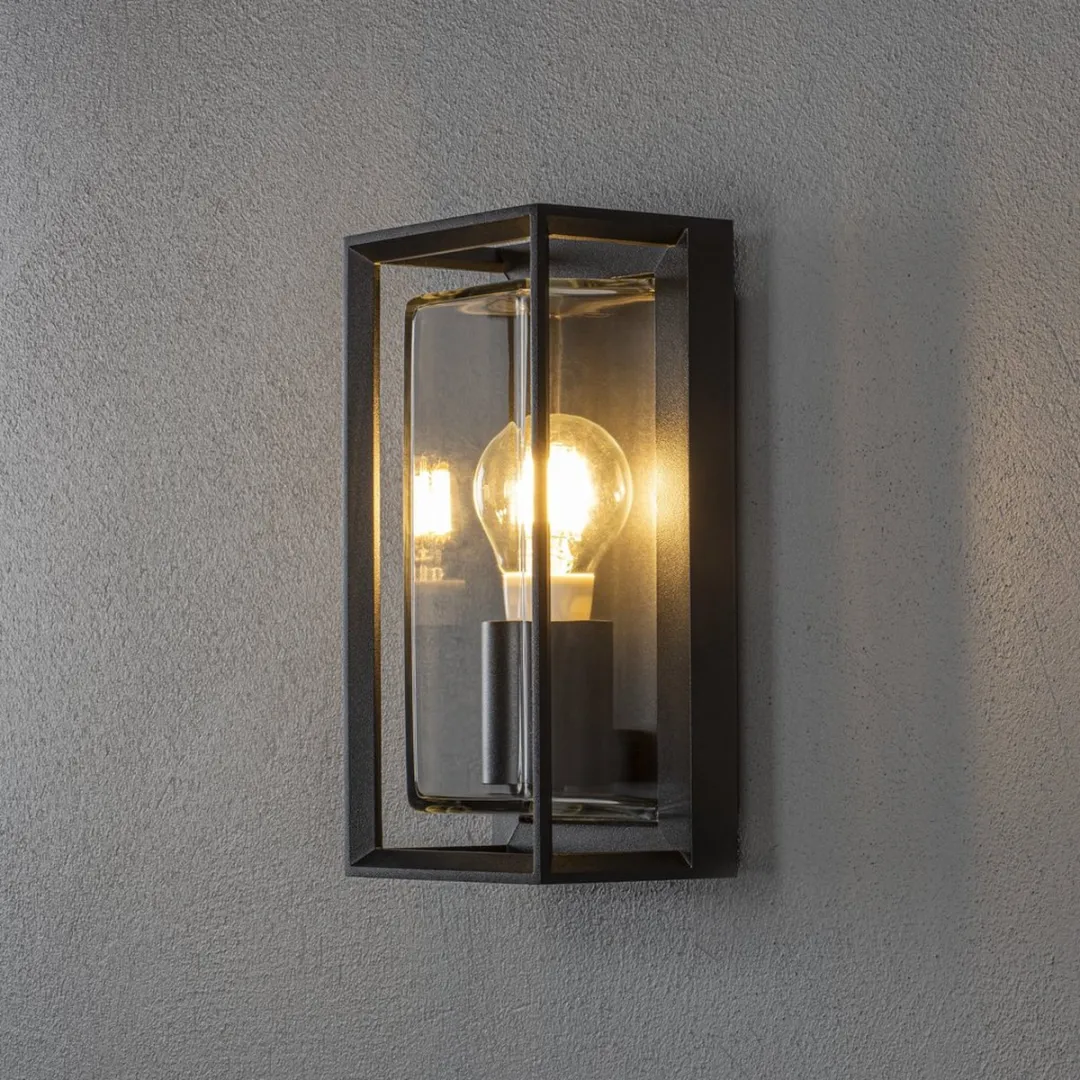 Konstsmide Brindisi Wandlamp Buiten E27 - IP44 - Zwart - afbeelding 6 van 6