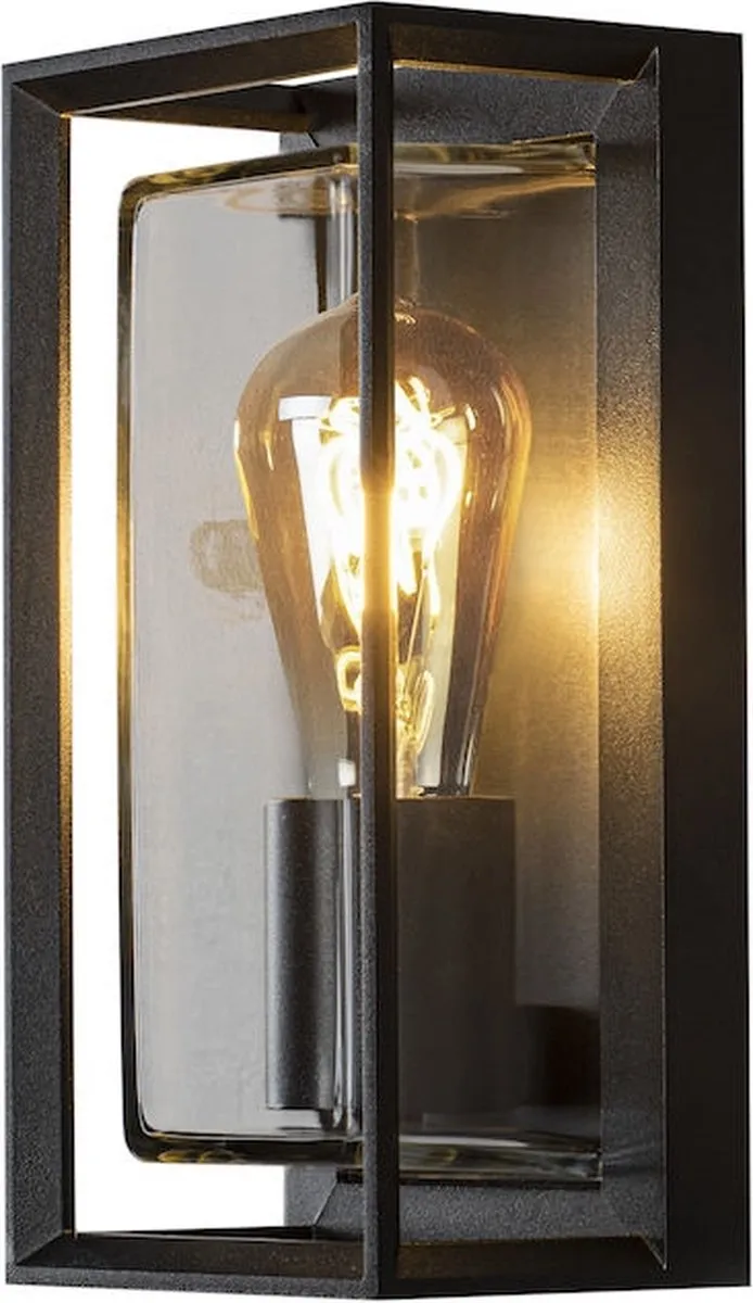 Konstsmide Brindisi Wandlamp Buiten E27 - IP44 - Zwart