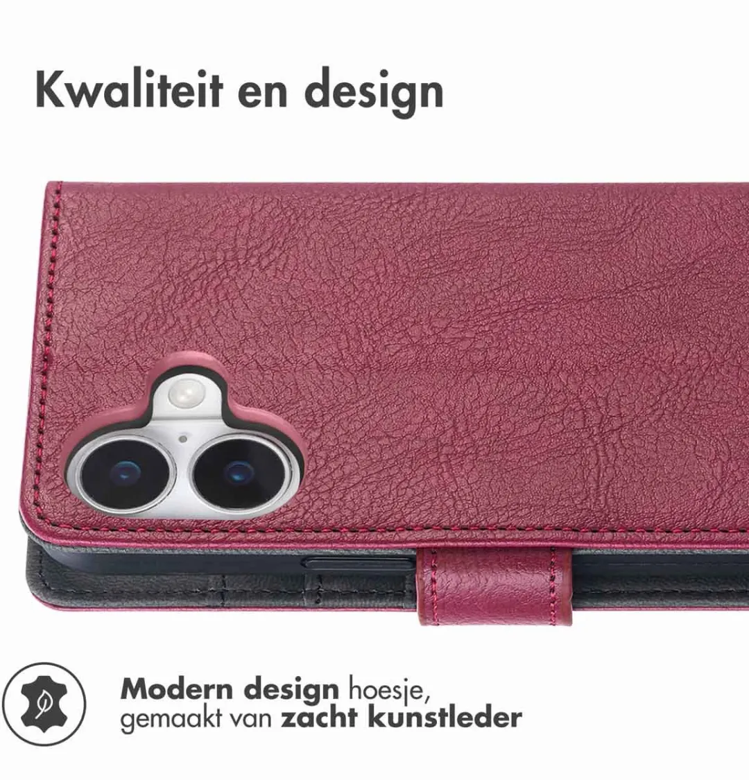 Imoshion Hoesje iPhone 16 - 3 Pasjes - Bordeaux