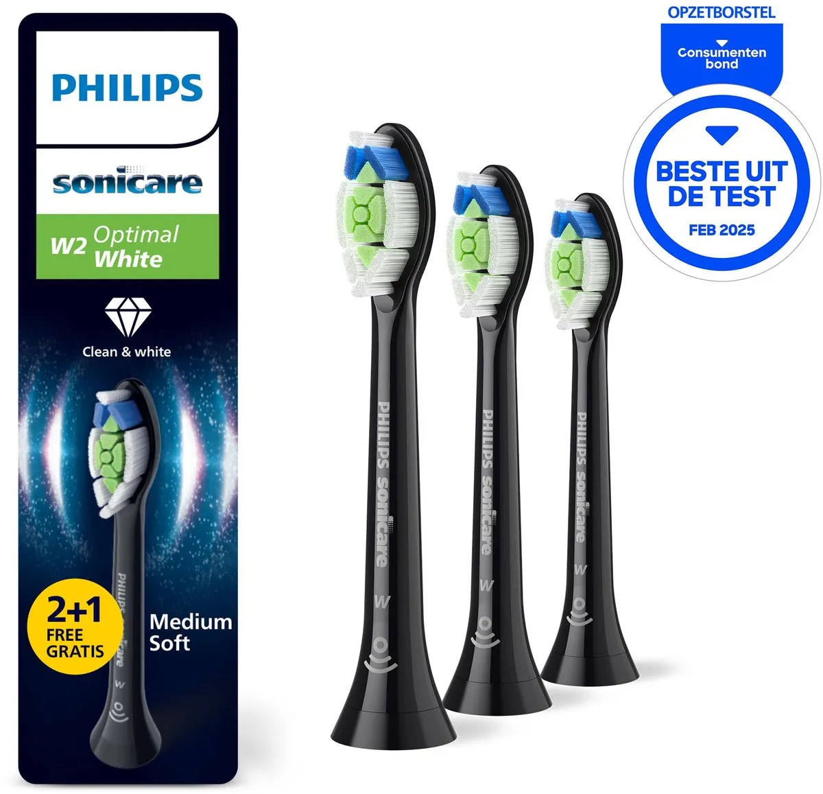Philips Sonicare Optimal White HX6063/87 Opzetborstels - 3 Stuks