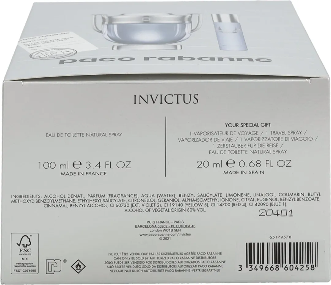 Paco Rabanne Invictus Giftset - Herenparfum 120ml