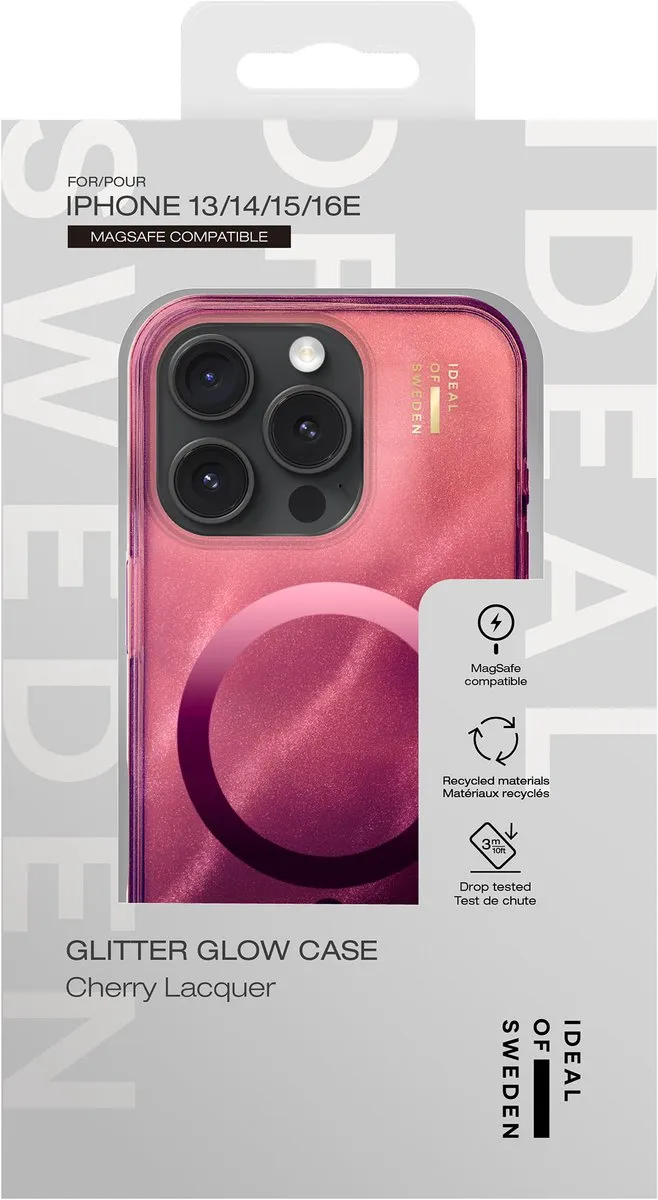 iDeal of Sweden Clear Case iPhone 13/14/15/16 MagSafe - Cherry Lacquer