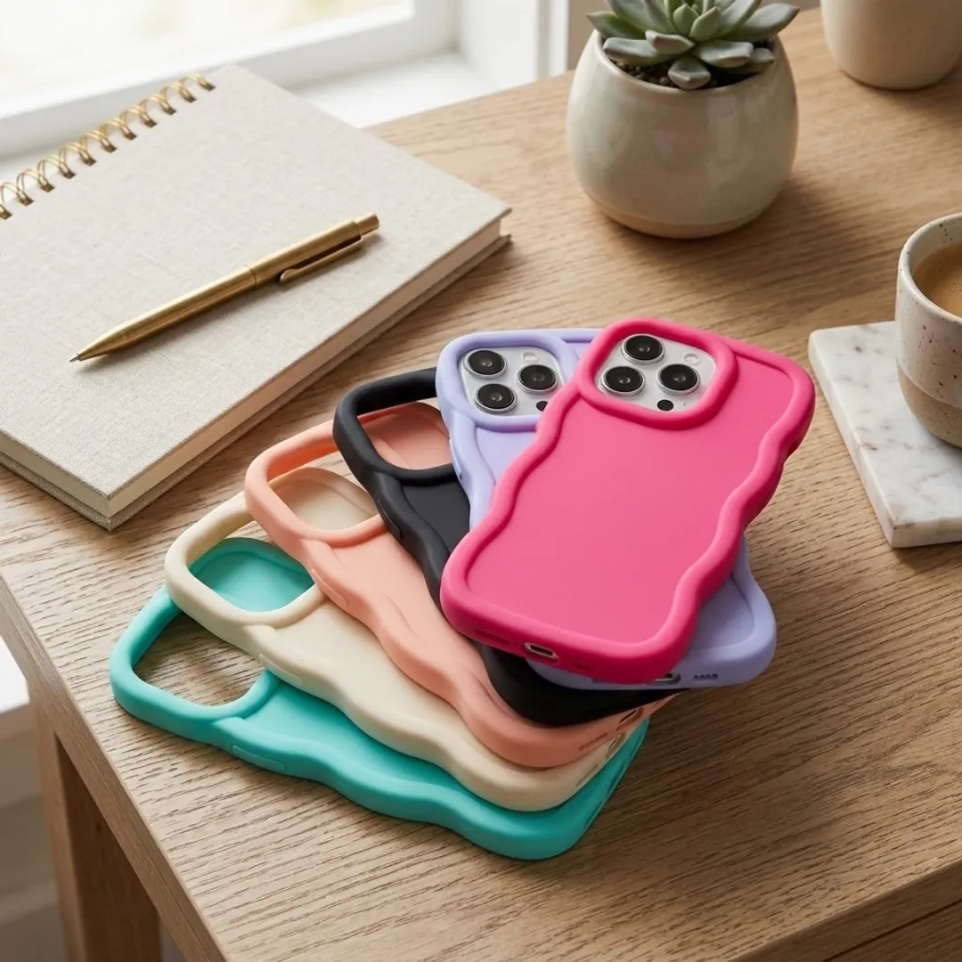 NUVEX iPhone 16 Pro Siliconen Hoesjes - 6 Stuks - Mintgroen/Zwart/Roz