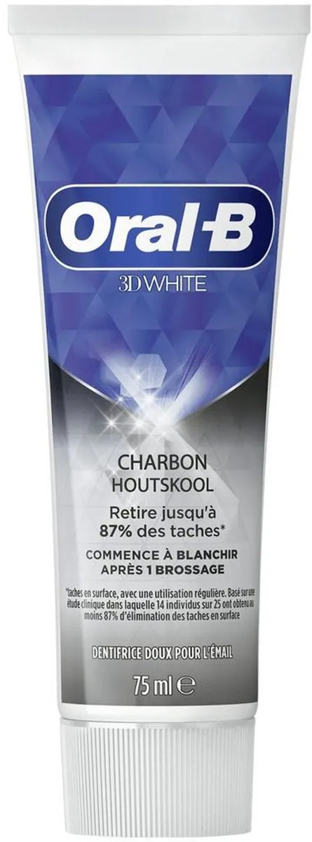 Oral-B 3D White Houtskool Tandpasta 75ml