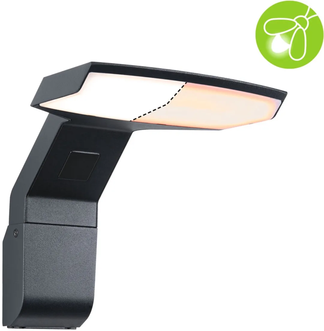Paulmann Zenera LED Wandarmatuur Buiten 10W 700lm 2200-3000K - Antraciet