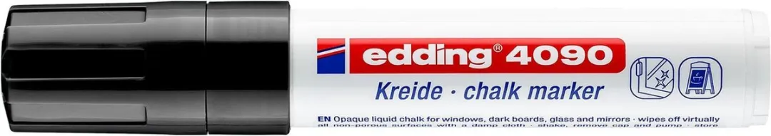 edding Krijtmarker 4090001 - Zwart - afbeelding 6 van 6