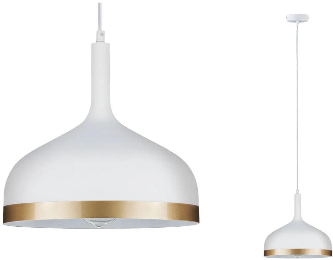 Paulmann Embla Hanglamp E27 20W - Wit mat, Goud