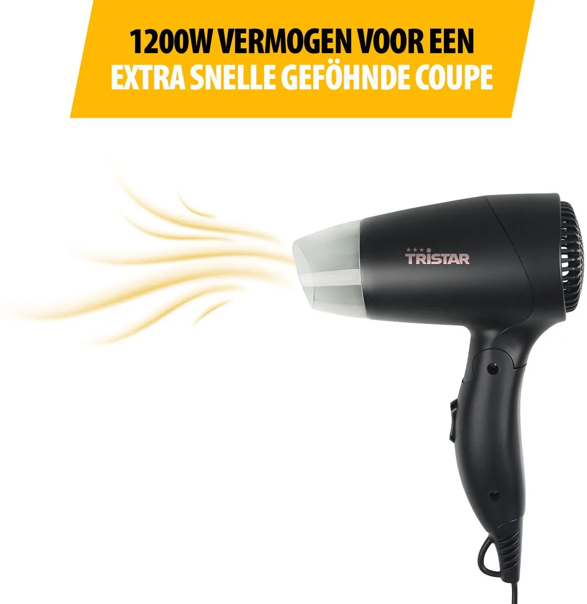 Tristar HD-2460 Reisfohn 1200W - Zwart - afbeelding 6 van 6