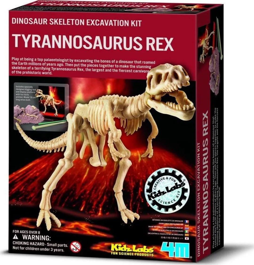 4M Kidzlabs Dinosaurus Graafset Tyrannosaurus Rex - Zwart - afbeelding 2 van 6