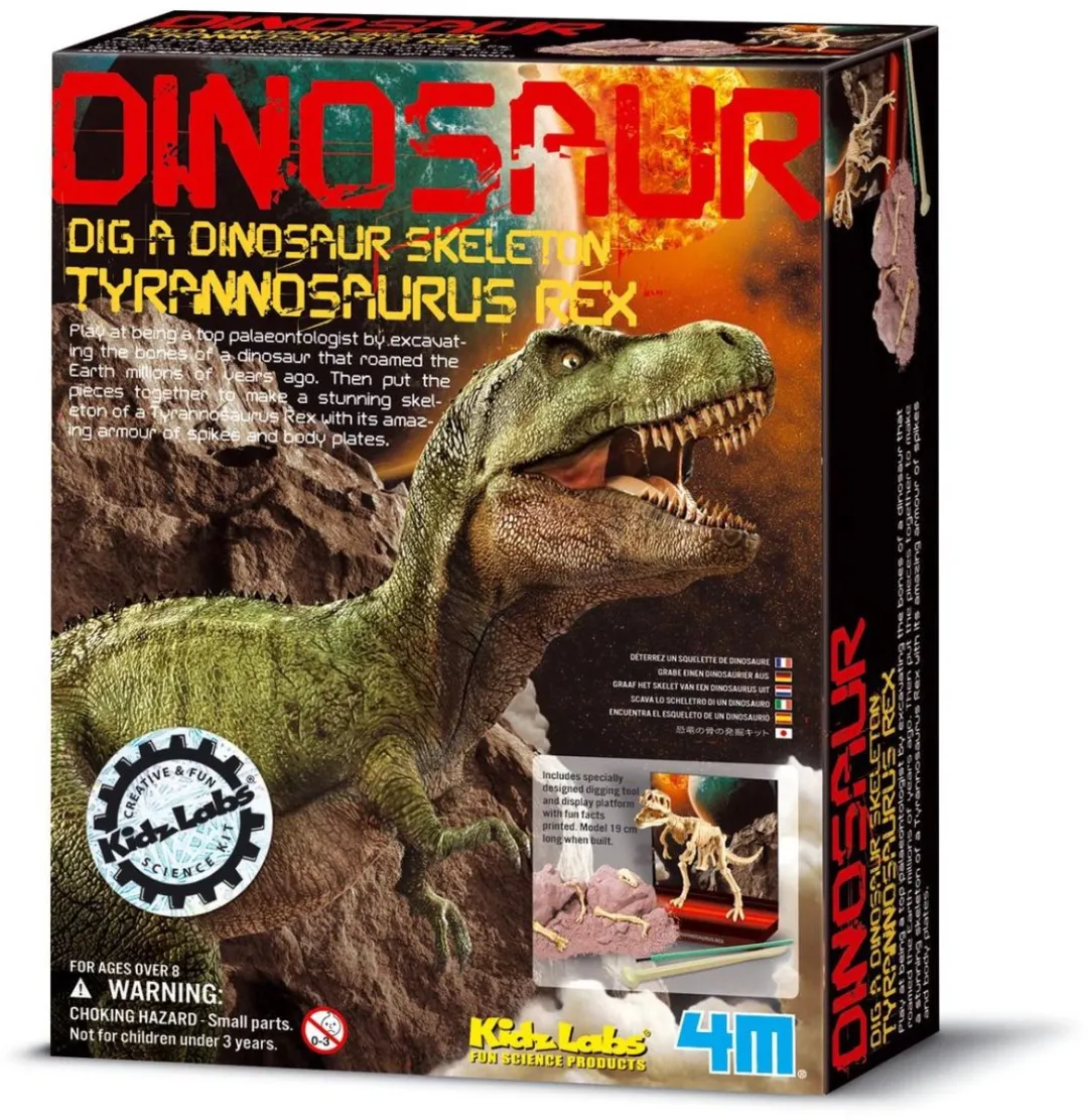 4M Kidzlabs Dinosaurus Graafset Tyrannosaurus Rex - Zwart - afbeelding 3 van 6