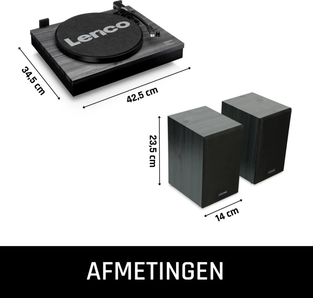 Lenco LS-300BK Platenspeler - Bluetooth - Zwart
