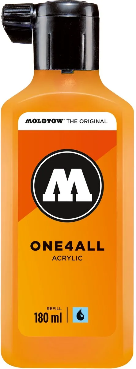 Molotow ONE4ALL Lichtoranje Navul Inkt 180ml