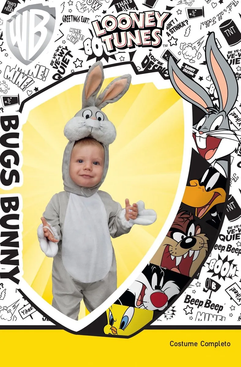 Warner Bros. Bugs Bunny Verkleedpak - Grijs - Maat 86