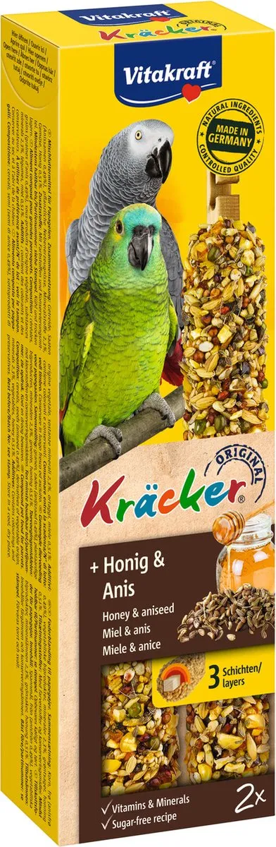 Vitakraft Papegaaikracker Honing - Vogelsnack